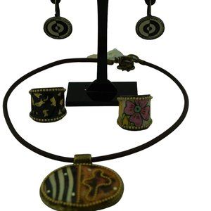 IRIS DESIGNS Jewelry Set Necklace Rings Earrings